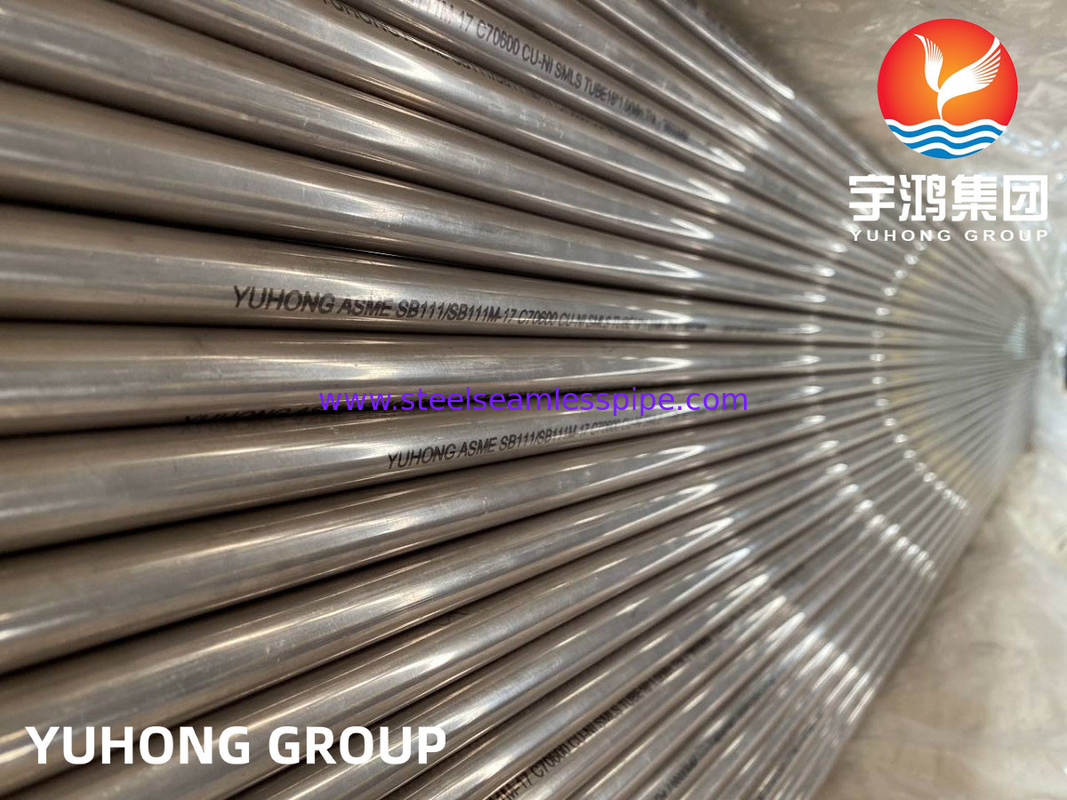 Bakır Alaşım Dikişsiz Tüp ASME B111 CuNi 90/10 C70600 15mm 25mm 50mm Su Arıtma Hava Soğutucu Isıtıcı