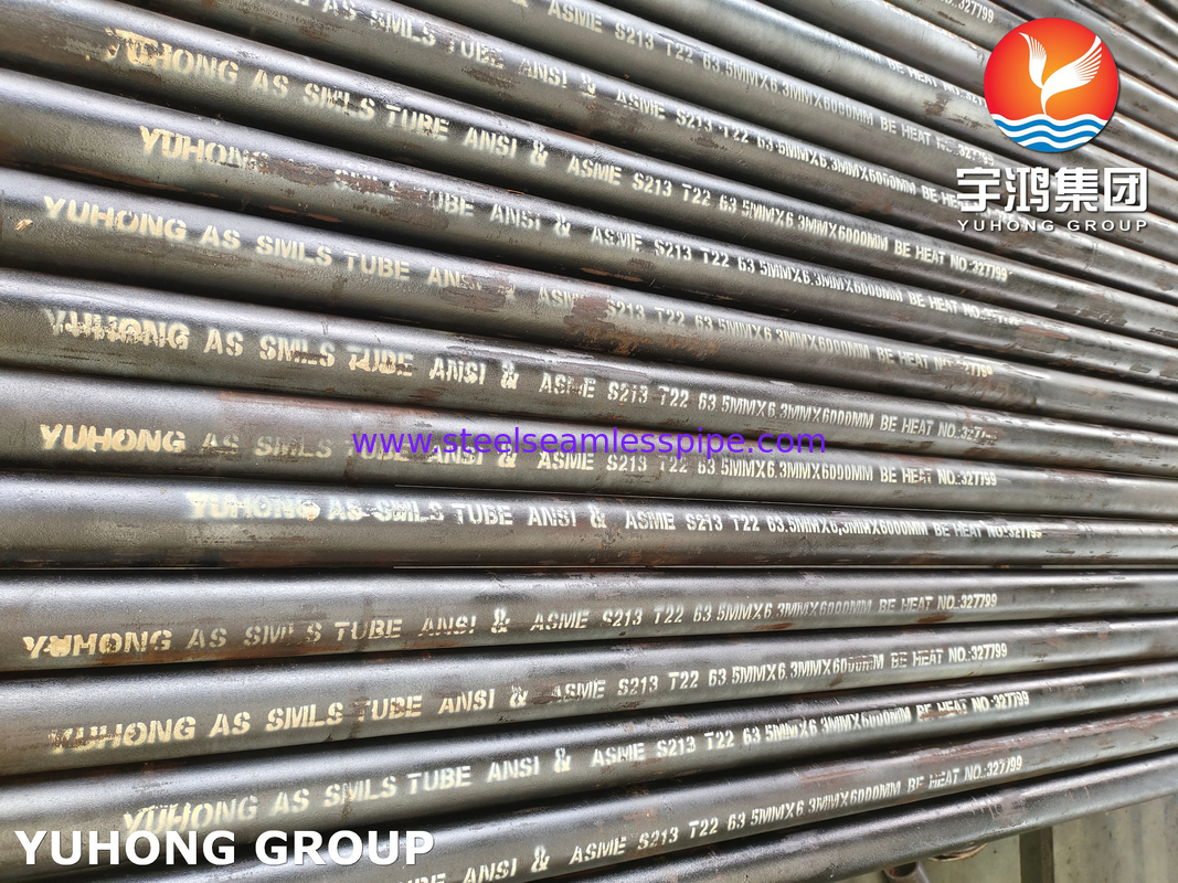 ASME SA213 T22 / 12Cr2Mo Elektrik Santrallerinde Kazanlar ve Süper Isıtıcılar için Kullanılan Alloy Çelik Dikişsiz Tüp