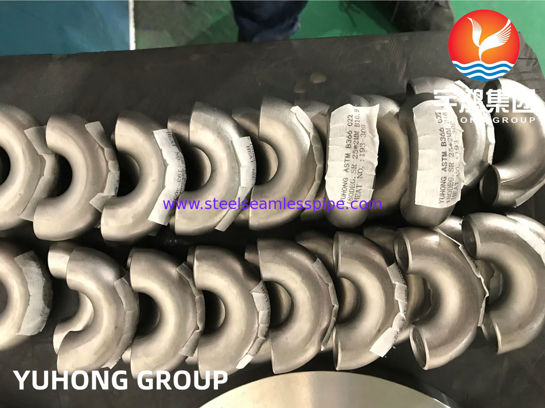 Kısa Yarıçap ASTM B366 Hastelloy C22 2.4602 180 Derece Dönüş B16.9