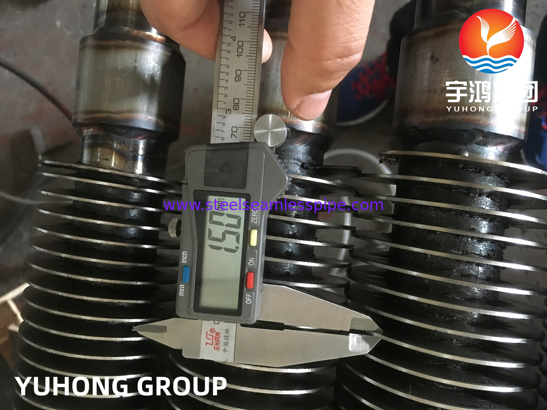 HFW Fined Tube: ASTM A213 Base Tube + AISI 410 ((11Cr) HFW Fines for H2S Flue Gas Preheater