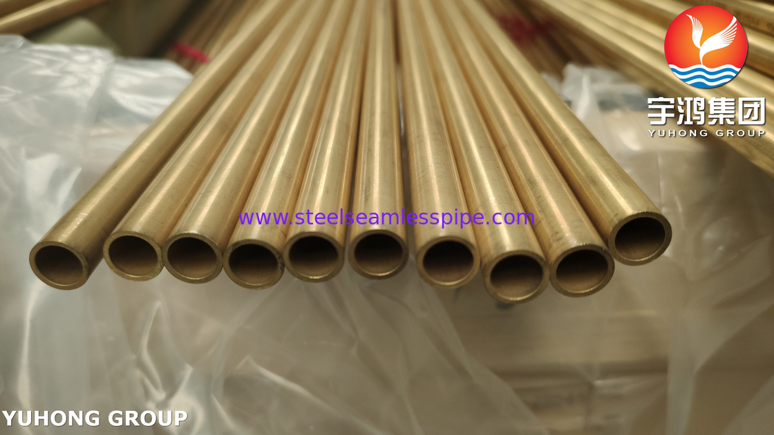 ASME SB111 C68700 Alüminyum Pirinç Dikişsiz Boru O61 Isı Eşanjörü Boru Demeti İçin