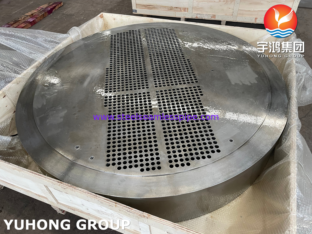 ASME SA336 F5 ısı değiştiricisi için boru levhası, % 100 PT ve UT