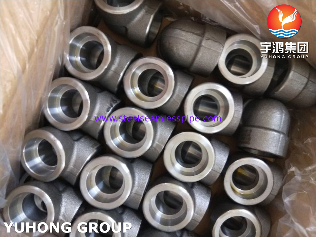 ASTM A105 Karbon Çelik Fittings Socket Weld 90Deg LR Elbisler 3000LBS ASME B16.11
