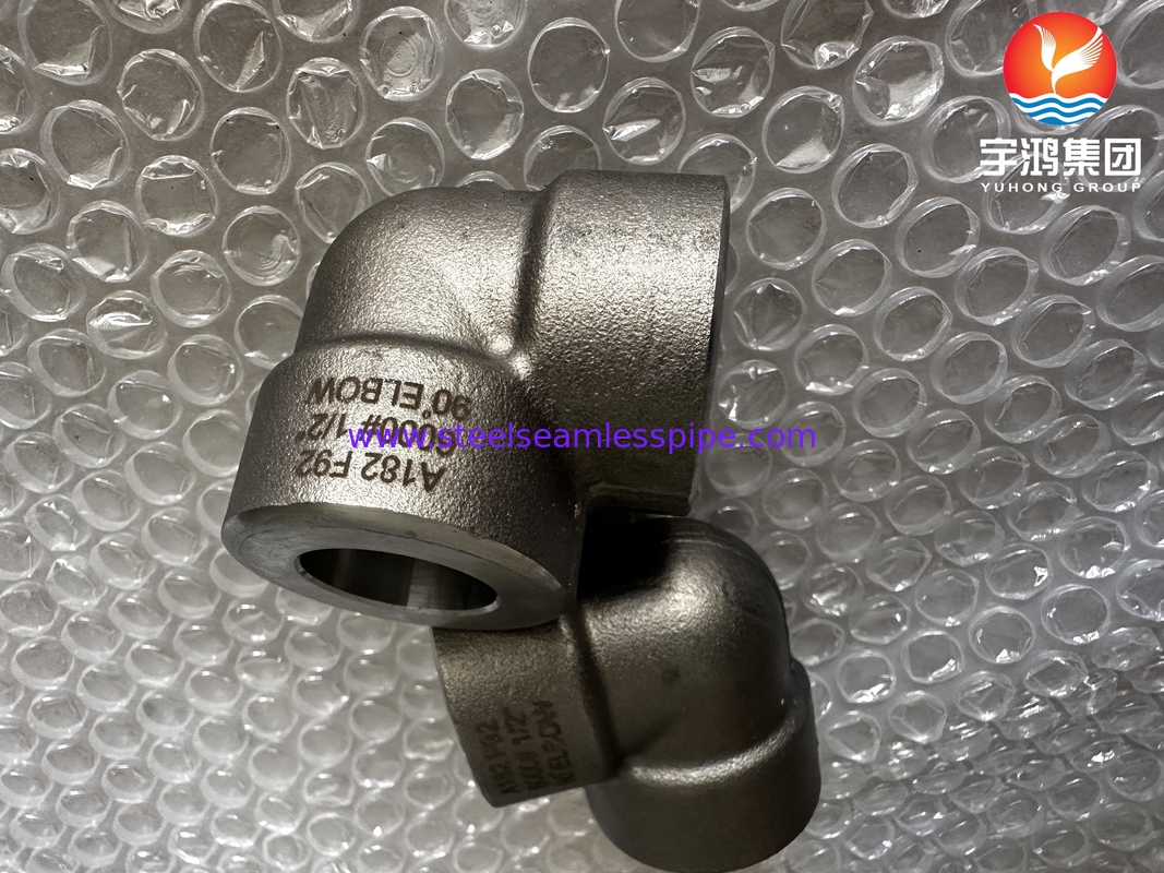 A182 F53 F92 1/2&quot; #3000 90° dirseği soket kaynaklı ASME B16.11 Enerji santralleri için