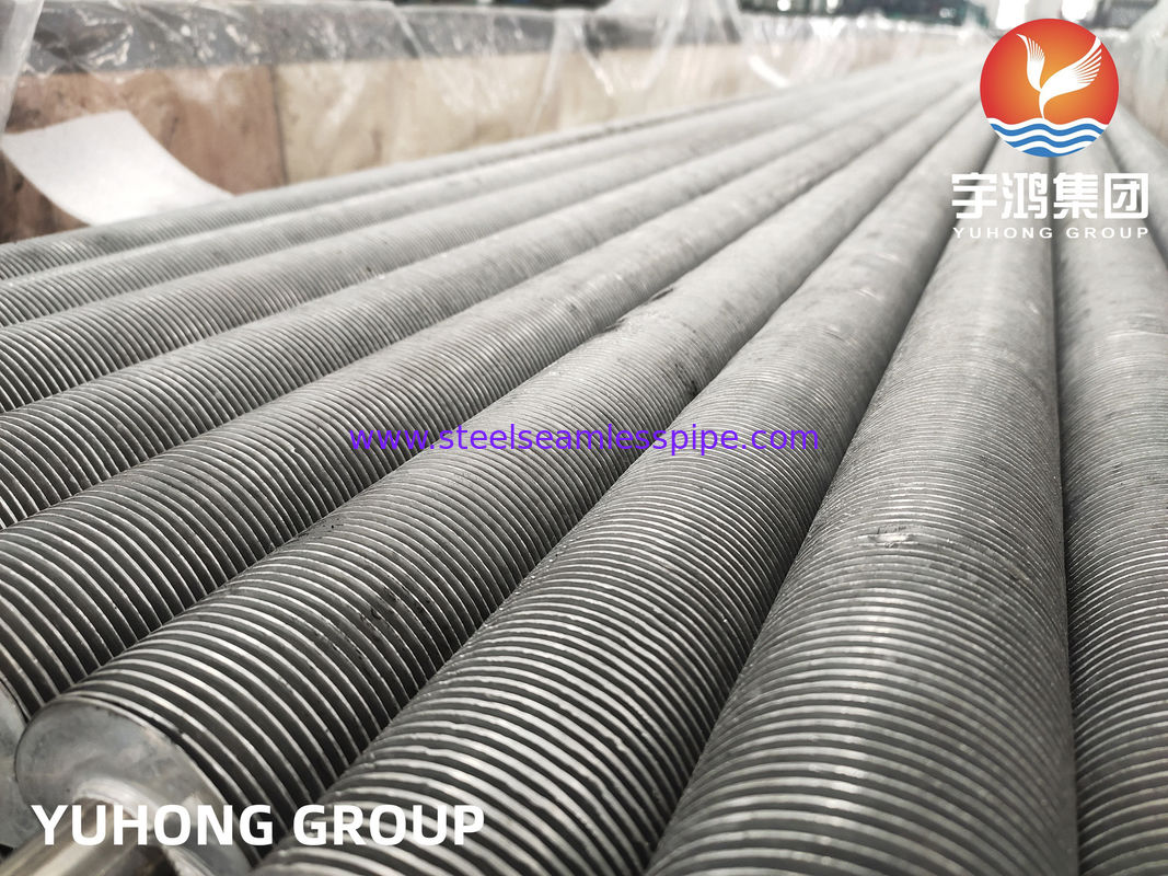 Kuru Fırın Isı Değişimi İçin ASME SA249 TP304 Alüminyum Ekstrüde T-Tipi Kanatlı Tüp Yuvarlak Şekil