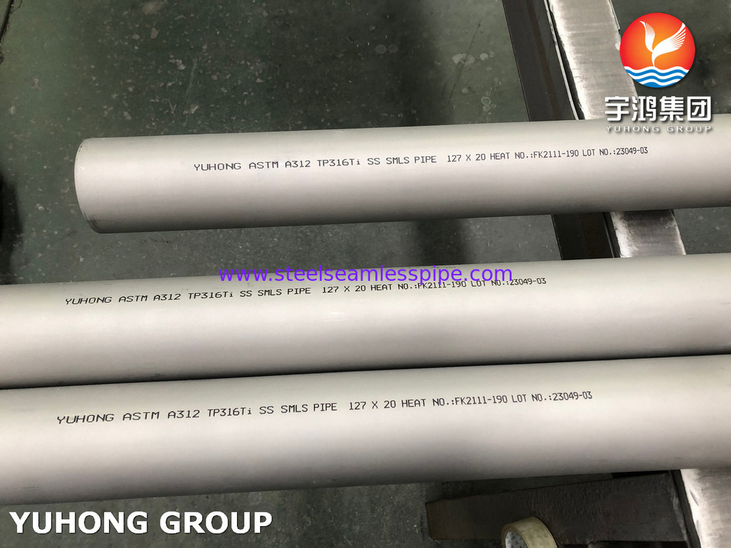 ASTM A312 316Ti Kalın Duvarlı Paslanmaz Çelik Boru Güçlü Korozyon Direnci