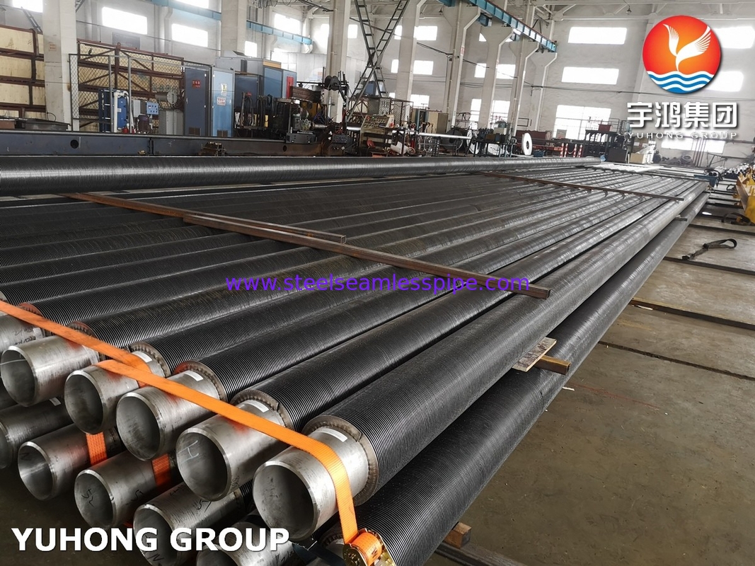 ASTM A312 TP316L Paslanmaz Çelik Fin Pipe Hfw Tipi Ekonomizer için Katı Finlerle