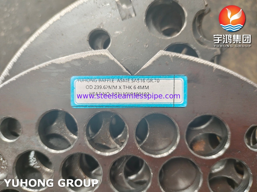 ASTM B171 C71500 Bakır Nikel 70/30 Kabuklı ve Kabuklu Isı Değiştiriciler için boru levhası