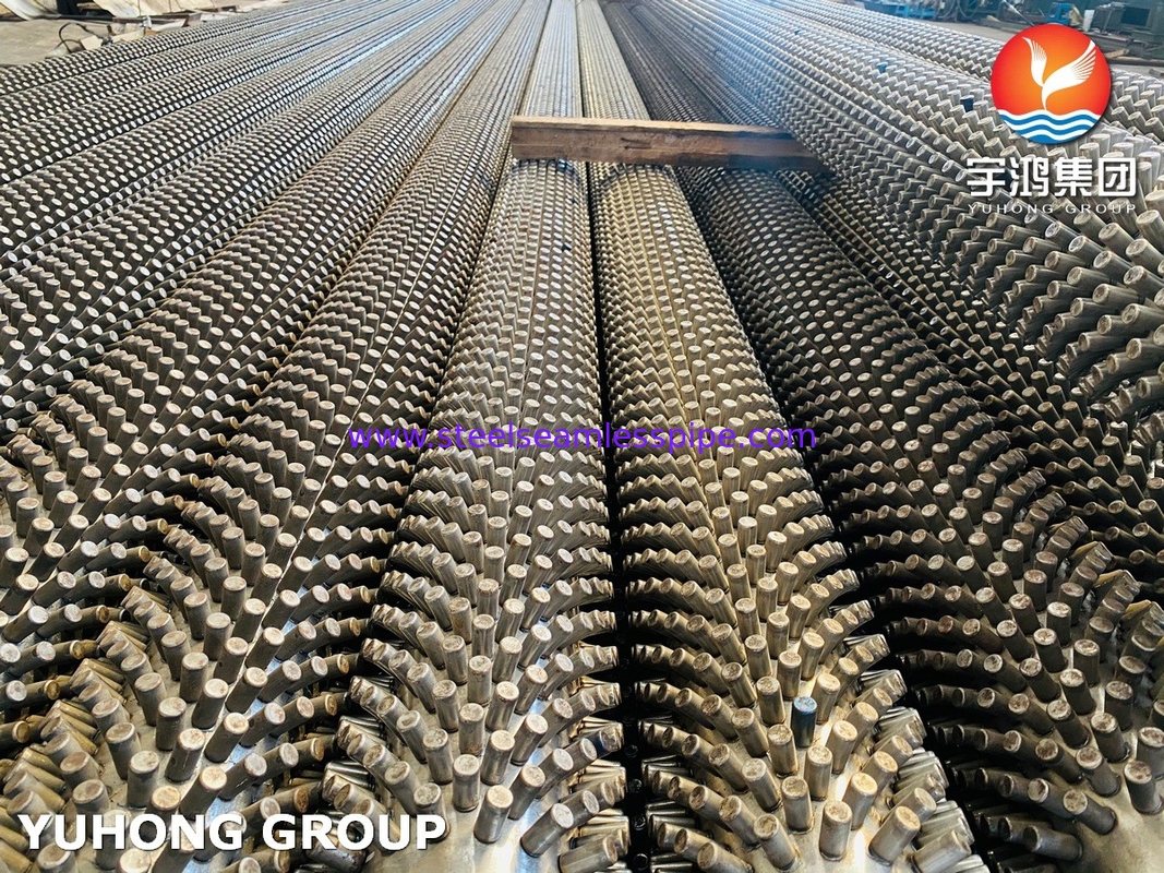 ASTM A213 Sınıfı T9 Alaşımlı Çelik dikişsiz boru Buhar Fırını İçin Pürüzlü Fin Boru
