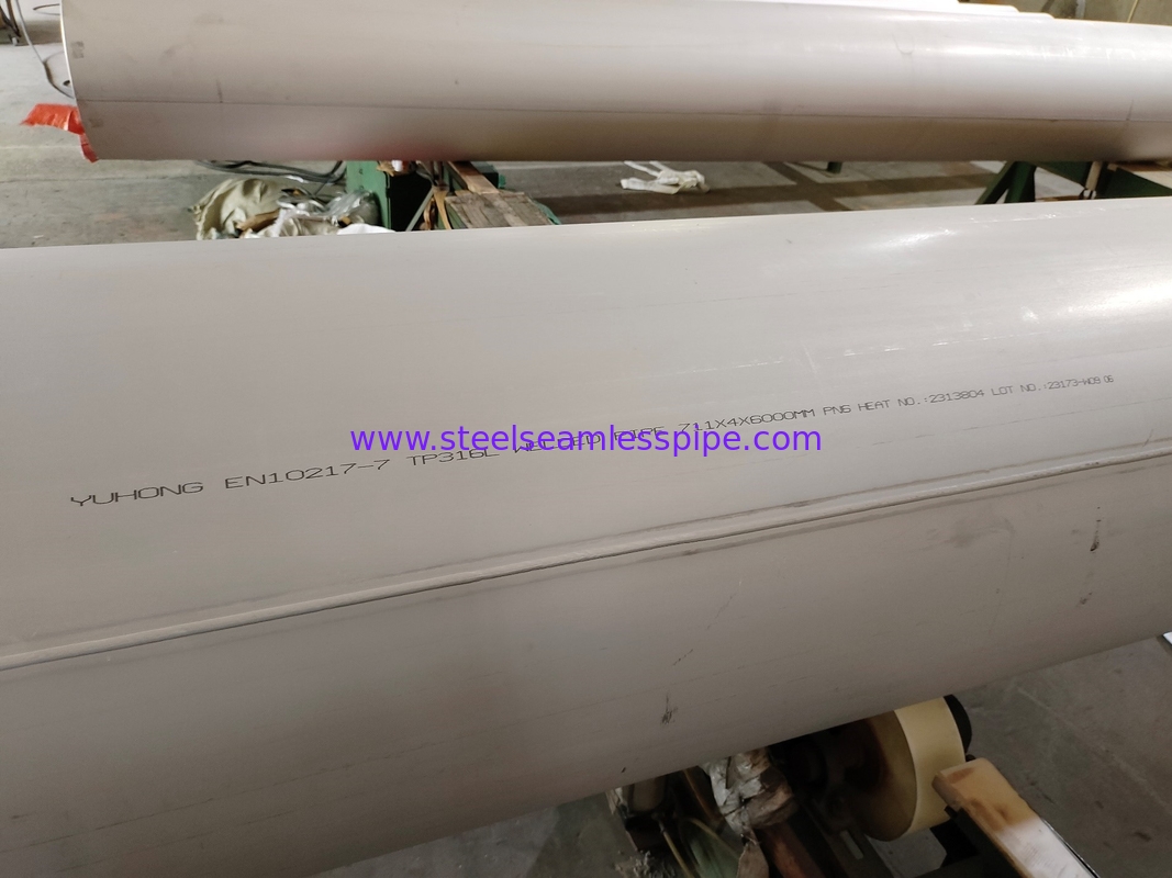 TP316L DSAW borusu EN 1.4404 Atık su arıtma tesisleri için ASTM A358 Standartı