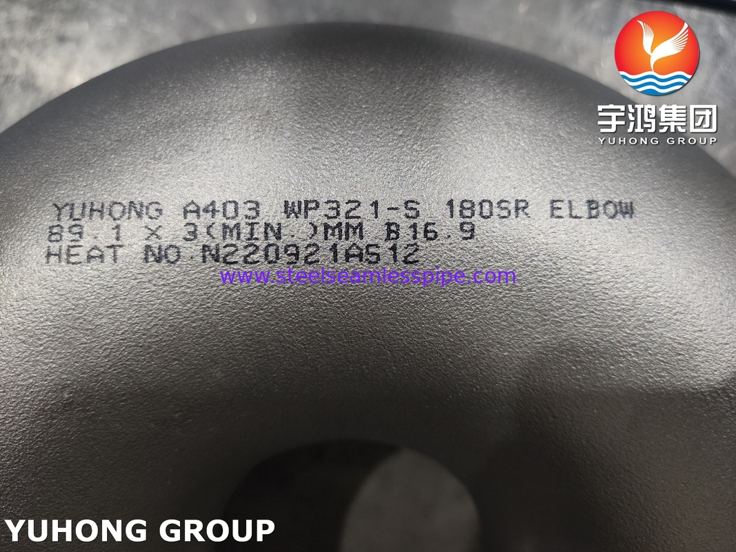 180° SR Dirsek Paslanmaz Çelik Fittings ASTM A403 B16.9 Boru sistemleri için