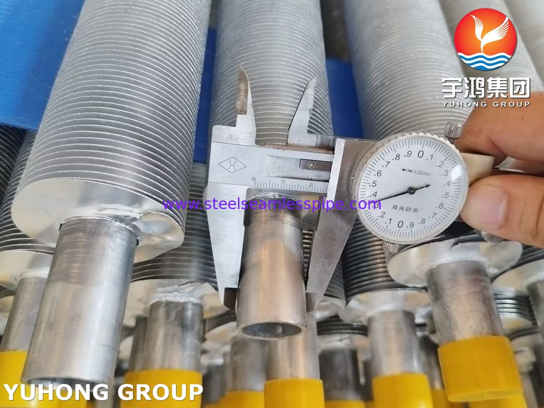 ASME SA249 Paslanmaz Çelik Sargılı Kanatlı Boru Kanat Tipi L LL KL Hava Soğutucu İçin