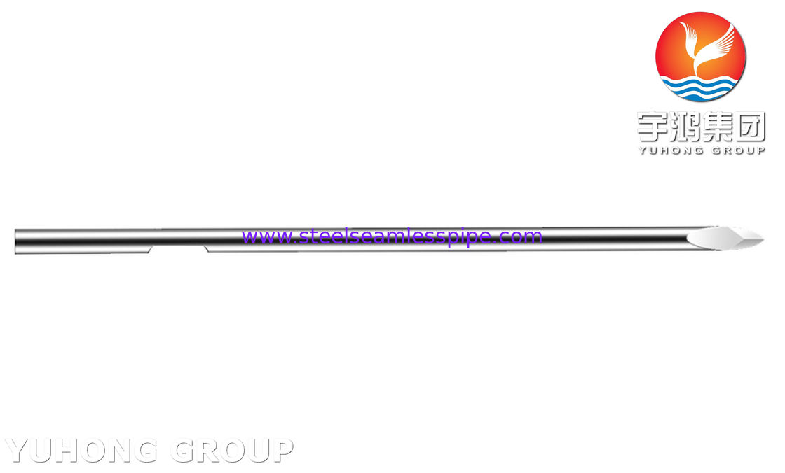 30G Paslanmaz Çelik Çukurlu Kan Lançeti, Kan Toplama için Bevel Solid Tip İğne Tüpü, ISO9626