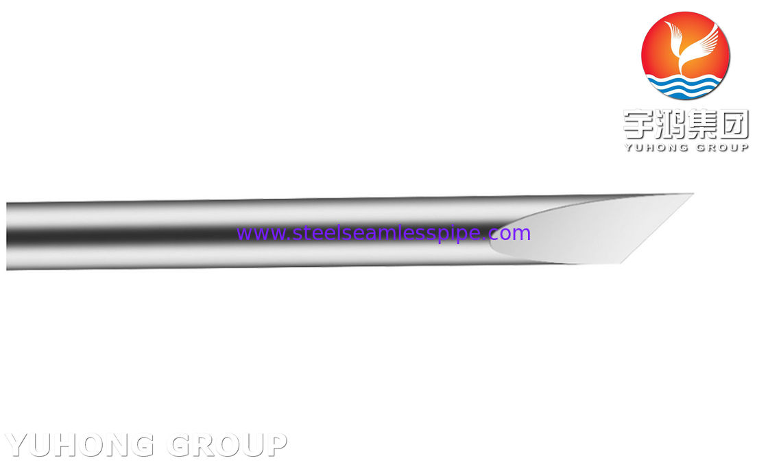 Paslanmaz Çelik Bevelled Solid Core Needle Tube ISO9626 304 Kan Lançeti Örnek Toplama İçin