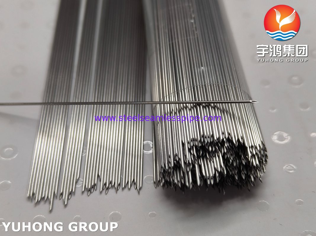 SUS304 Tıbbi Sınıf Paslanmaz Çelik İntravenöz Yerleşik İğne Tüpü, Arka Kesim Uç