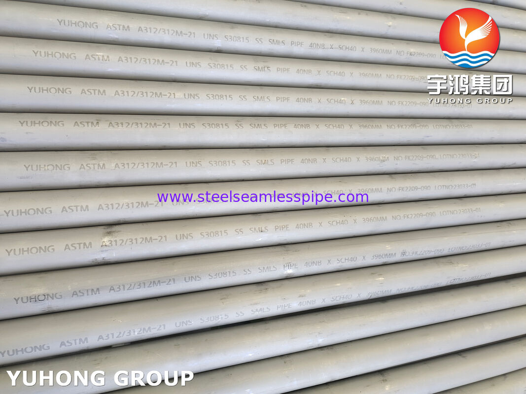 ASTM A312 S30815 253MA Nitrogen ve Cerium Alaşımı ile 900°C'ye kadar yüksek sıcaklık uygulamaları için paslanmaz çelik dikişsiz boru