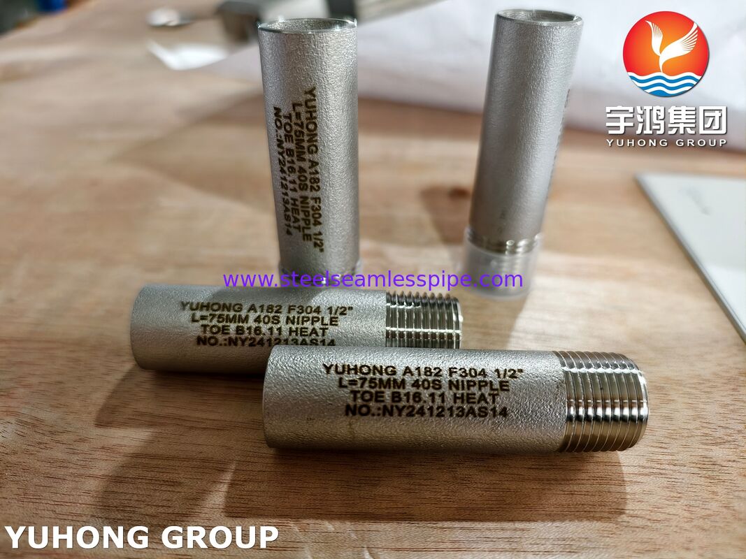ASTM A182 F304 1.4301 SW Kalıp Fittings, Nipple, Sockolet, Tee, Elbow, Coupling MSS SP-97