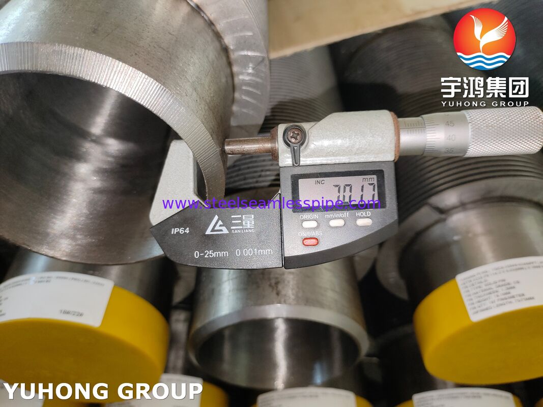 A335 P9 Yüksek Sıcaklık Değiştiricileri için HFW Fined Tubes Karbon Çelik Fin