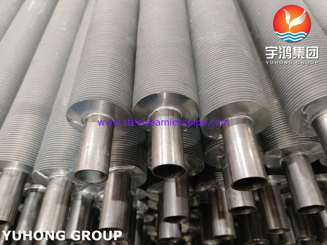 EN 10217-7 1.4301 Hava soğutucuları için ekstrüde yüzgeç borular ısı geri kazanımı