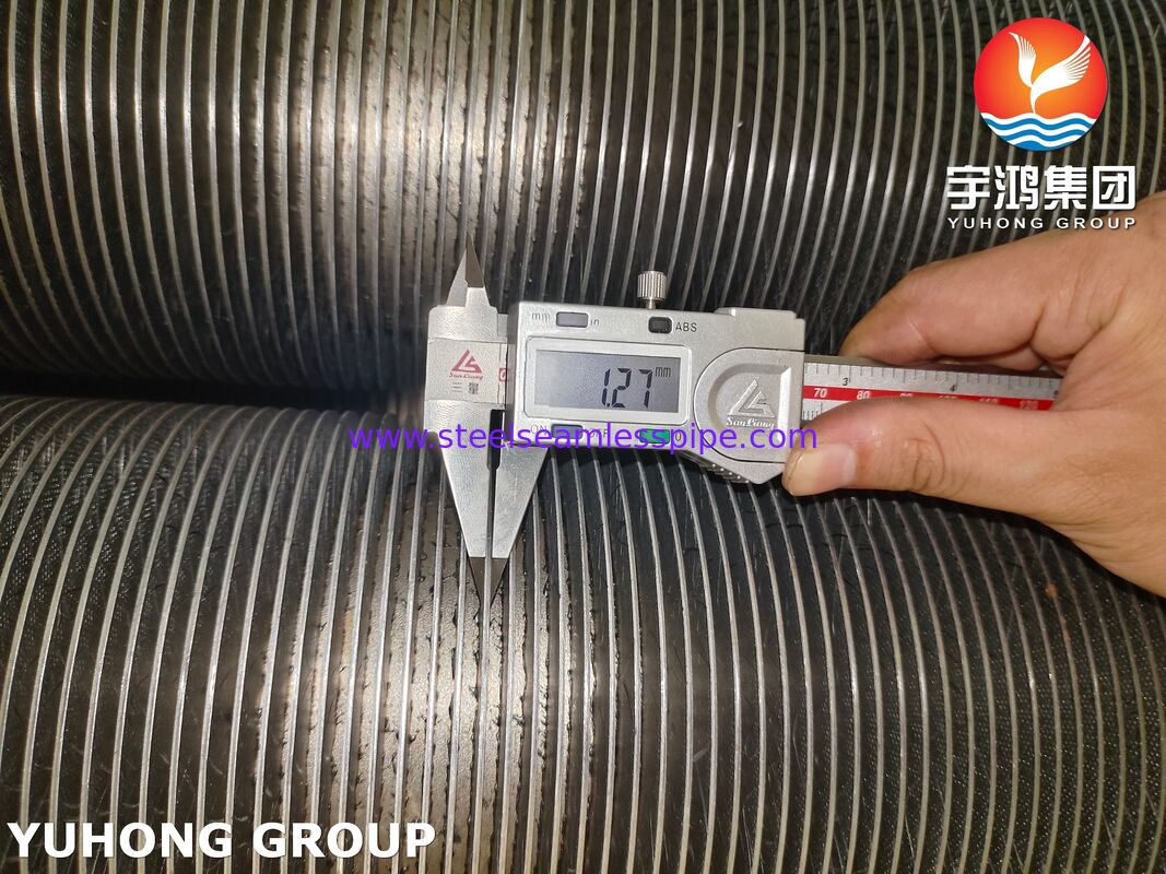 ASTM A376 TP347H Fin Tube CS, Yüksek sıcaklığa dayanıklı kompozit Fin Tube (CS tabanı + TP347H Fin)