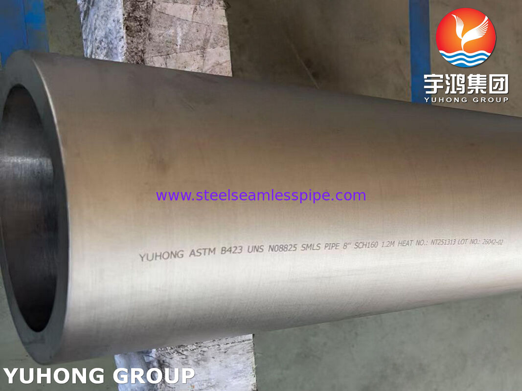 ASTM B423 UNS N08825 Incoloy 825 Nikel Alaşımlı Çelik Dikişsiz Büyük Çaplı Boru, Yüksek Sıcaklığa, Yüksek Konsantrasyonlu Aside Dayanıklı