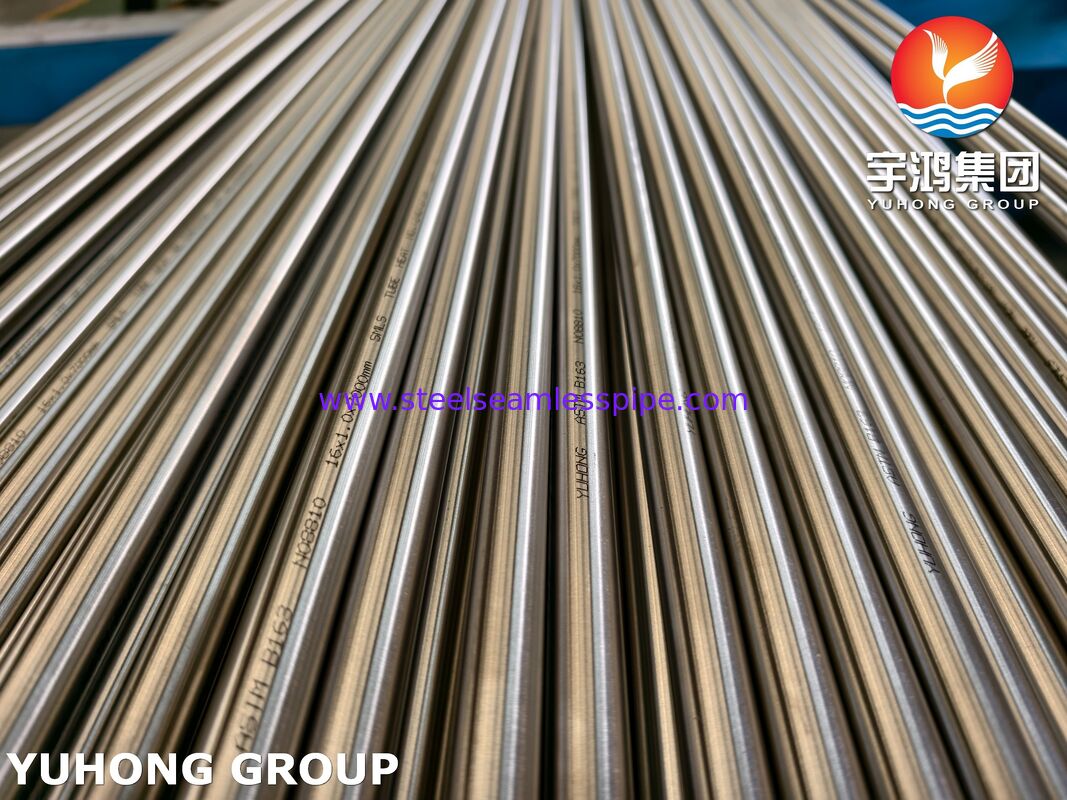 ASTM B163 UNS N08810 Incoloy 800H Kondensör İçin Dikişsiz Parlak Annealed Nikel Alaşımlı Tüp