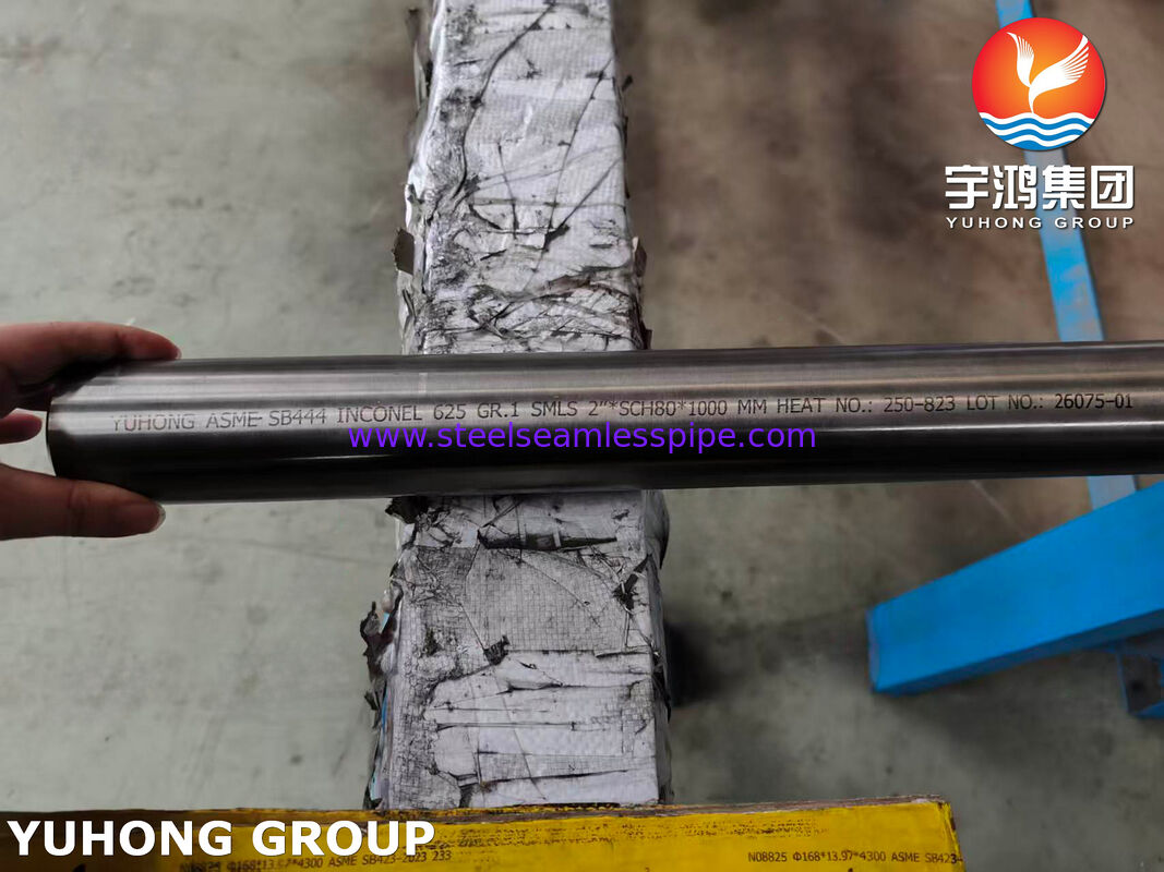 Nikel Alaşımlı Boru ASME SB444 Inconel 625 GR.1 Dikişsiz 2'*SCH80*1000MM Kazan ve Basınç Kapısı