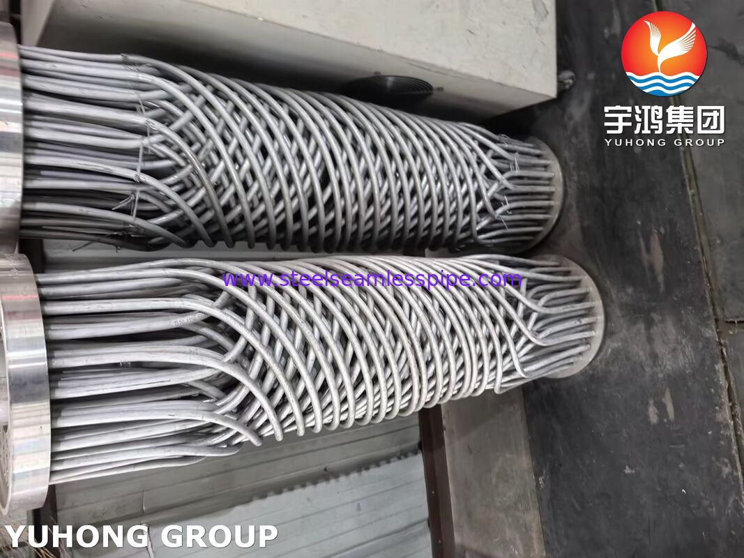 Paslanmaz Çelik Spiral Yaralı Tüp Paketi ASME SA213 TP304/316L Kriyojenik ve Kimyasal Uygulamalar için Yüksek Verimlilikli Isı Değiştiricisi Paketi