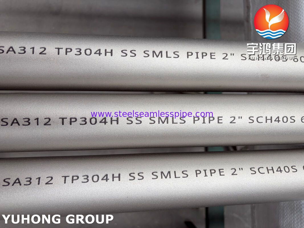 ASTM A312 TP304H 304L Paslanmaz Çelik Kimyasal ve Endüstriyel Uygulamalar İçin Dikişsiz Boru