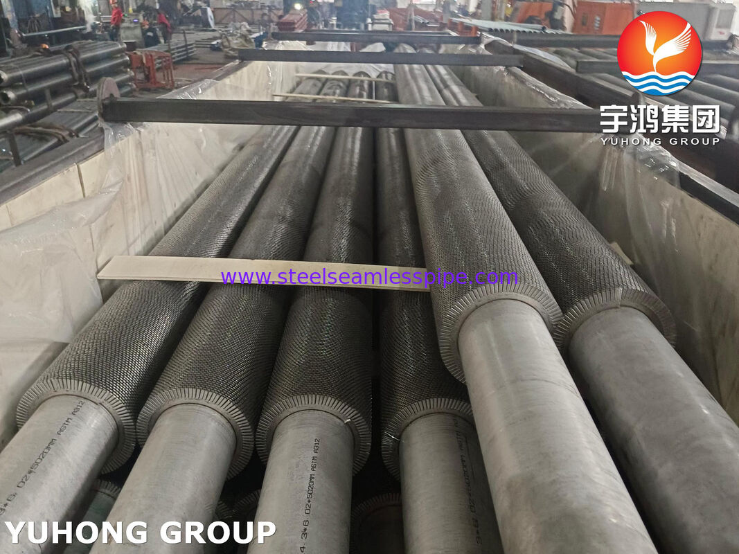 Sıcaklık enerjisi üretimi için yüksek performanslı ASTM A312 TP304H tırmıklı kanatlı borular