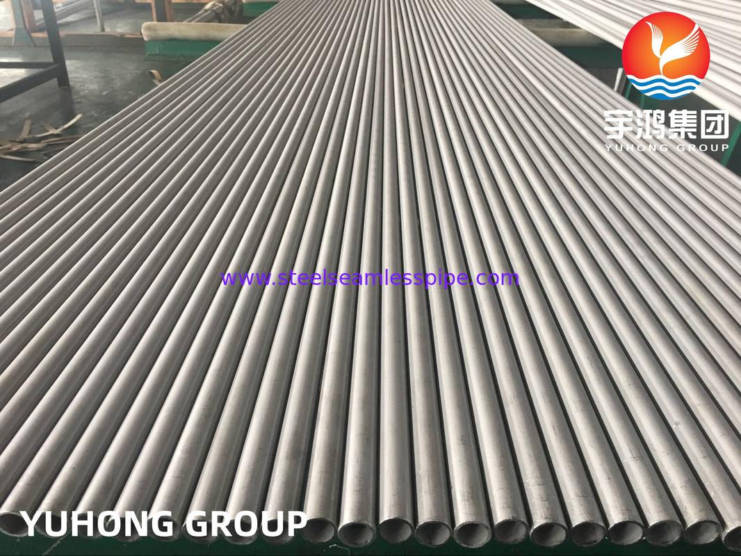 ASTM A213 Paslanmaz Çelik Dikişsiz Boru TP321 Turşulanmış ve Tavlanmış Düz Uç NDT Onaylandı