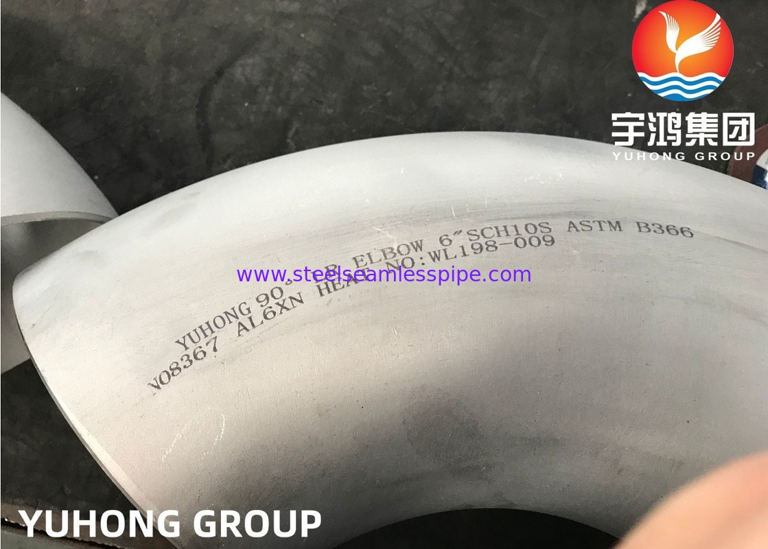ASTM B366 / B564 BW DİRSEKLER UNS N08367 AL6XN AISI / ASME B16.28 PASLANMAZ ÇELİK RAKORLAR