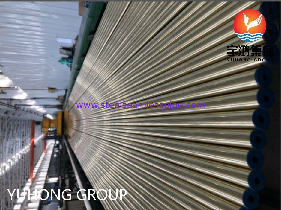 ASTM B111 C44300 O61 Dikişsiz Bakır Boru Pirinç Bakır Yuvarlak Boru Isı Eşanjörü Uygulamaları İçin