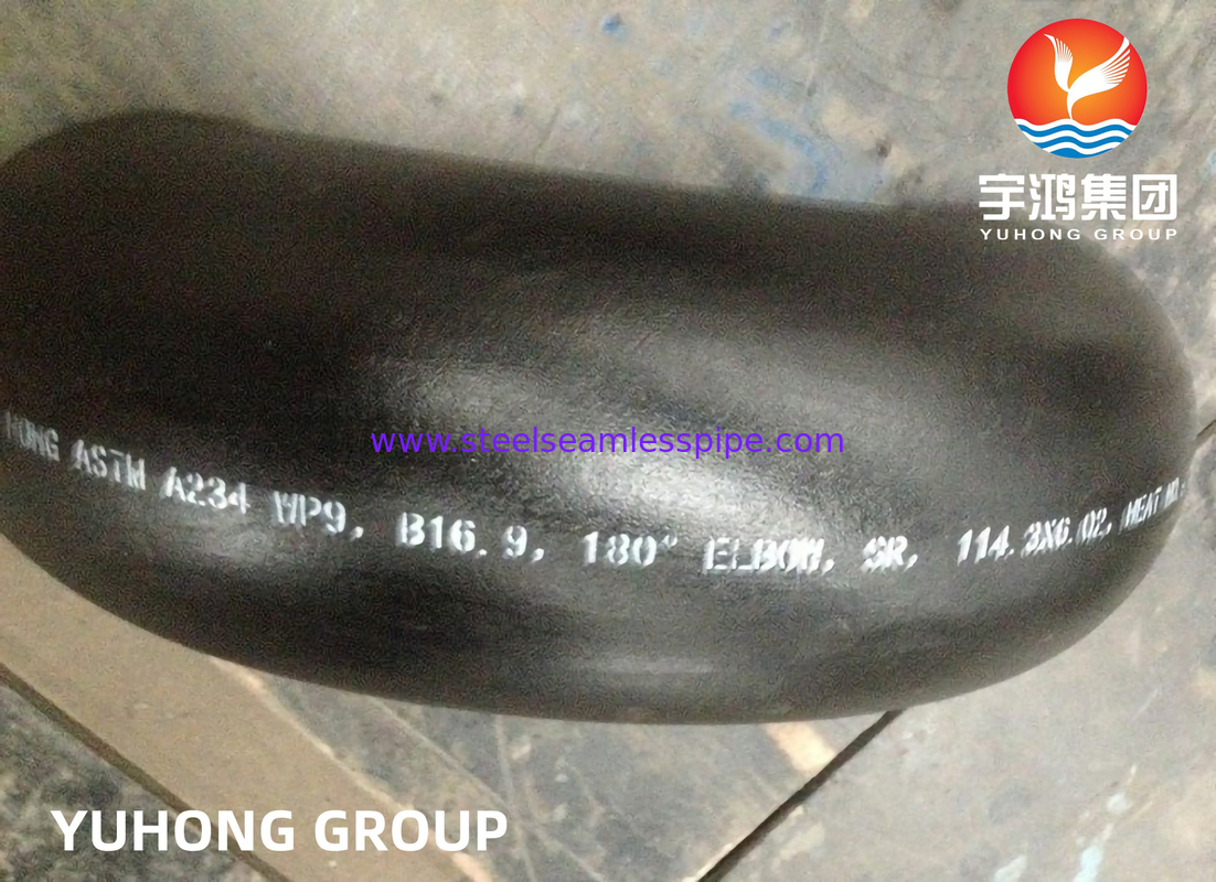ASTM A234 WP9 180 derece geri dönüş dirseği alaşımlı çelik Buttweld montu