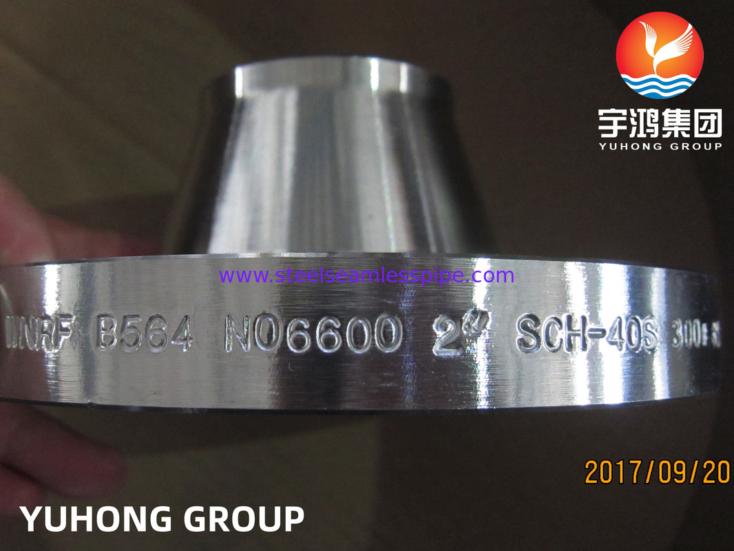 ASTM B564 Inconel 600 / UNS N06600 Nikel alaşımlı çelik kalıplı kaynak boyun flensleri