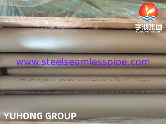 ASTM A790 UNS S32750（2507, 1.4410 ), Süper Dubleks Paslanmaz Çelik Borular, PREN>40