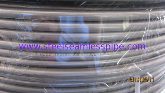 Paslanmaz Çelik Bilyalı Boru, A213 / A269 TP304L / TP316L 6.35mm, 9.52mm, 12.7mm, parlak tavlı