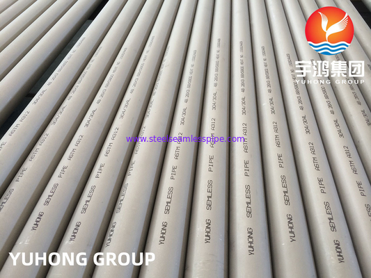 ASTM A312 TP304, TP304L Deniz donanımı için paslanmaz çelik dikişsiz yuvarlak boru