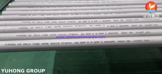 ASTM A213 TP347H Paslanmaz Çelik Dikişsiz Boru Yüksek Sıcaklık Uygulaması