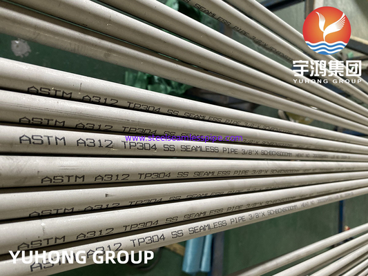 ASTM A312 TP304 paslanmaz çelik dikişsiz boru turşulanmış ve kızartılmış