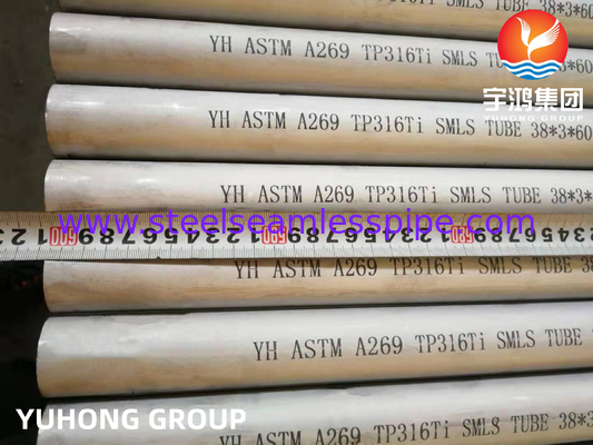 ASTM A249 TP316Ti paslanmaz çelik kaynaklı boru, petrokimyasal, ısı değiştiricileri Petrol ve gaz