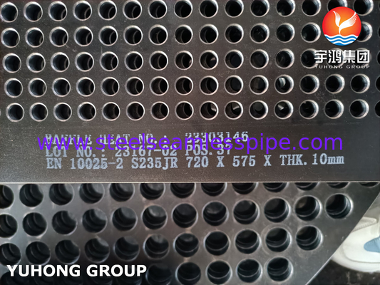 EN 10025-2 S235JR Sıcaklık Değiştiricisi için Karbon Çelik Baffle Tubing Sheet