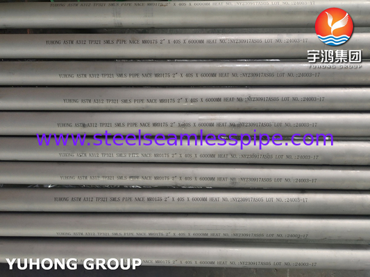 ASTM A312 TP321 Paslanmaz Çelik Dikişsiz Boru Petrol Gaz Endüstrisi ve Kimyasal Endüstrisi İçin Turşulanmış ve Arıtılmış