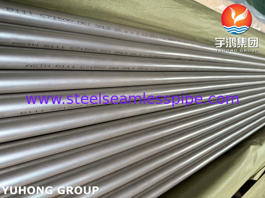 ASME SB111 UNS C71500 Bakır Nikel Tüp CuNi 70/30 Dikişsiz Kondansör Tüp