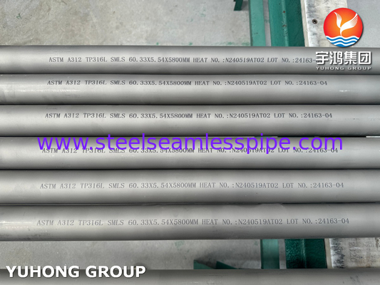 ASTM A312 TP316L (UNS S31603) Paslanmaz Çelik Dikişsiz Boru, Petrokimya İçin