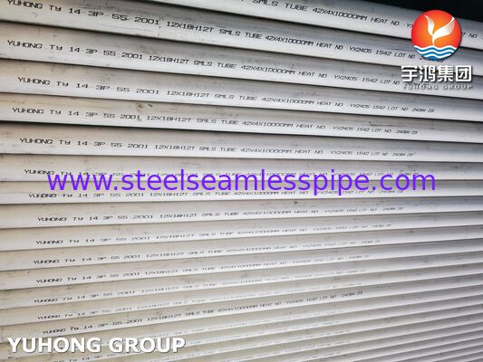 Paslanmaz 12X18H10T / AISI 321 boru, GOST 9941-81'e göre, ısı eşanjörleri ve kimyasal endüstri için