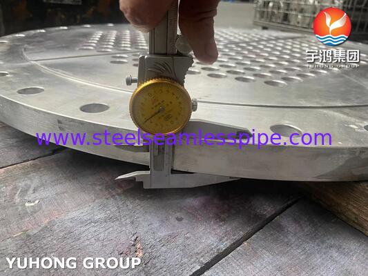 Genel Isı Değiştiricisi Hizmet Tüp Sayfası ASME SA240 SS304 100% UT