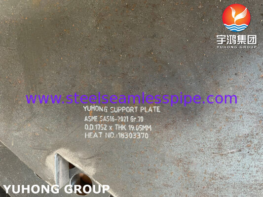 Karbon Çelik Baffle Plate ASME SA516 GR 70 Isı Değiştiricisi için Destek Plate