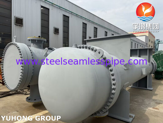 Karbon çelik kabuk ve boru ısı değiştiricisi, su, yağ, buhar ve gaz soğutması için ASME SA179 boruları ve SA266 Gr.2 boru listesi ile