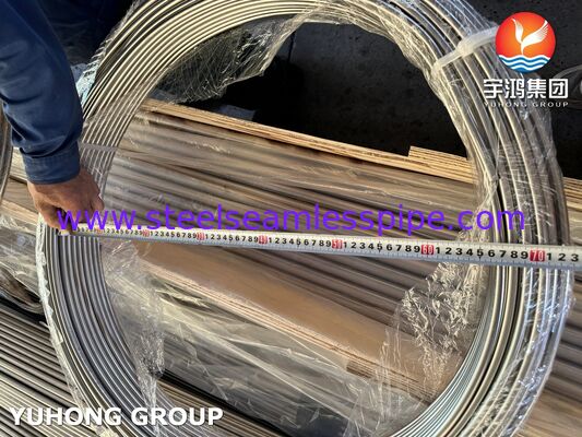 ASTM A269 TP316L Paslanmaz Çelik Bobin Yapışkan Tüpler, Parlak Kaynatılmış